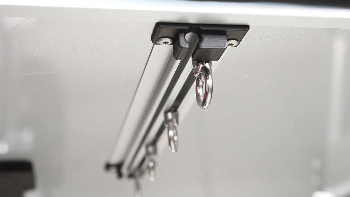 Skycamp 3.0 detaljbilde nye oppheng for tilbehør