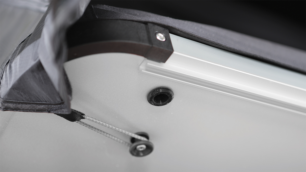 Skycamp 3.0 detaljbilde ny gjennomføring for kabling for strøm